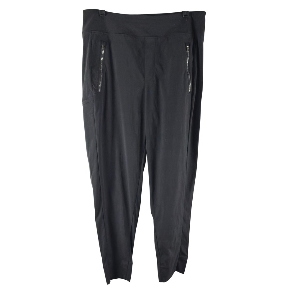 Athleta Trekkie North Jogger Pants Womens 8 Black Hiking Cargo Tapered Ripstop